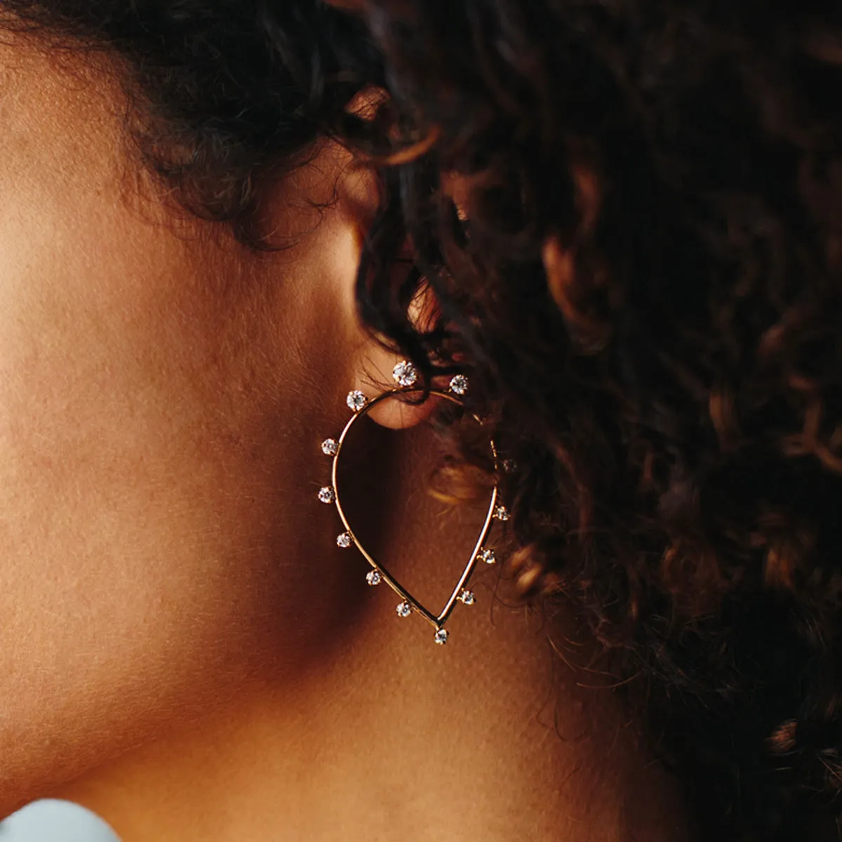 14k Medium Teardrop Earrings with Prong Diamonds