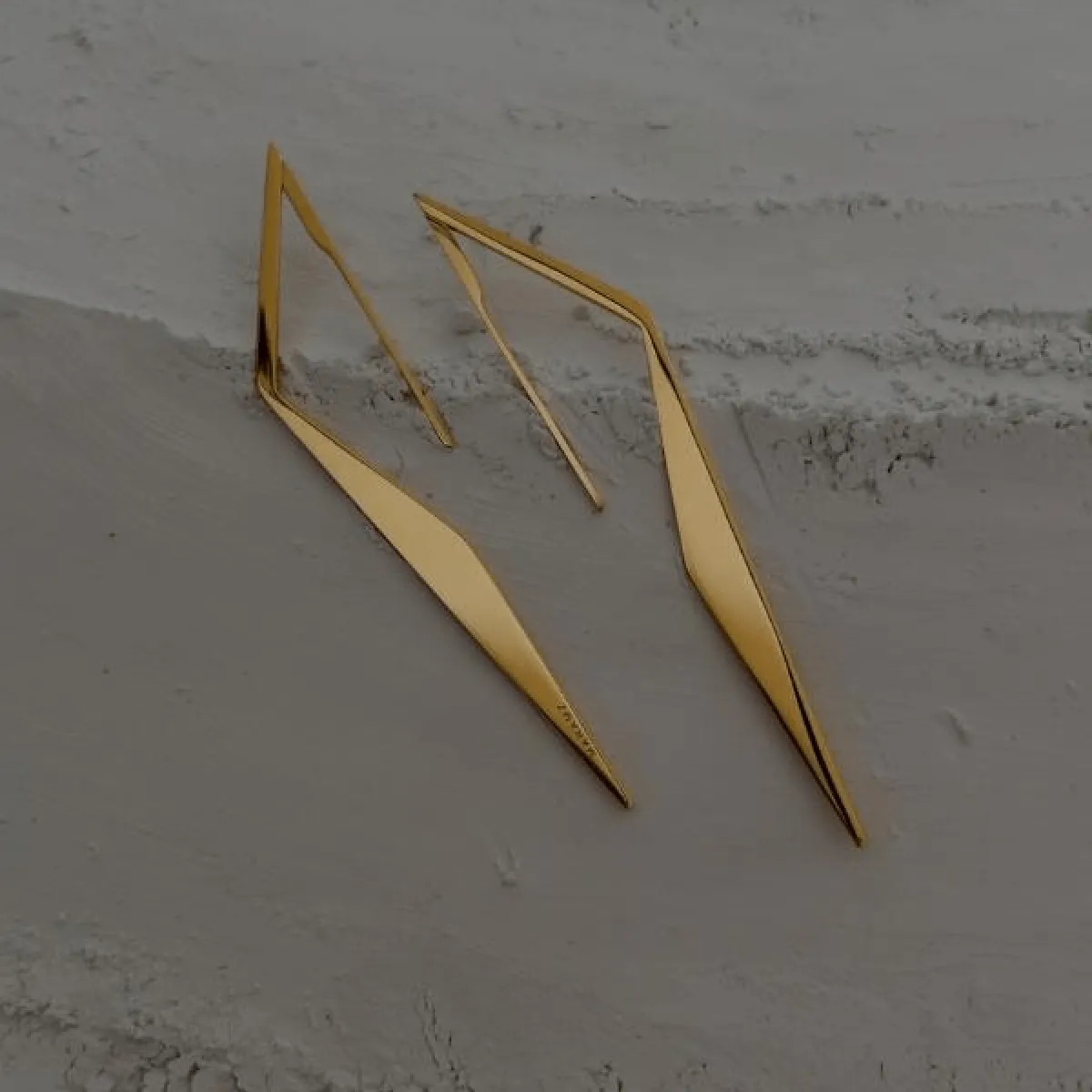 18K Gold Plated Statement Dune Earrings