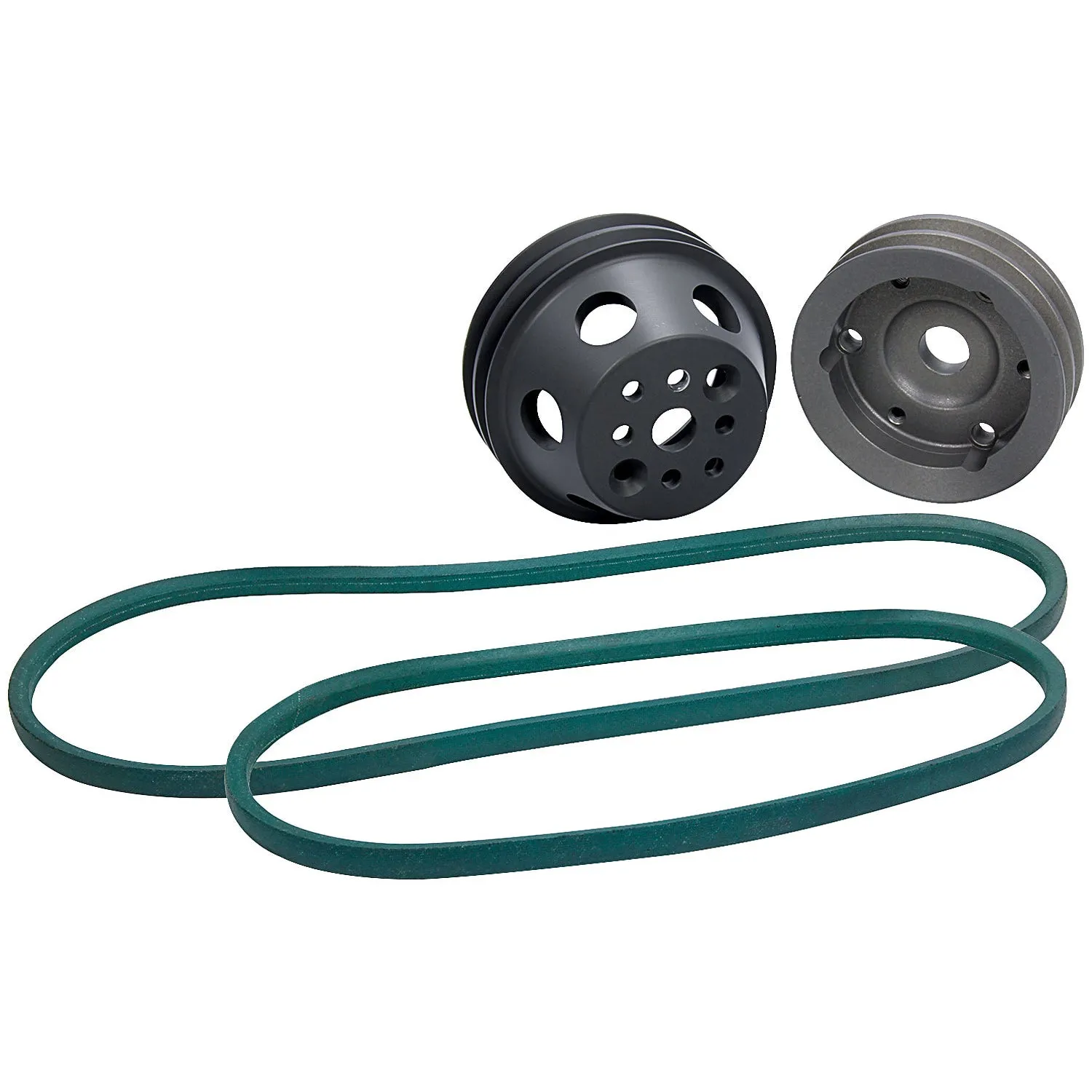 Allstar Performance 2 Groove V-Belt Billet  Pulley Kit - Small Block Chevy 31090