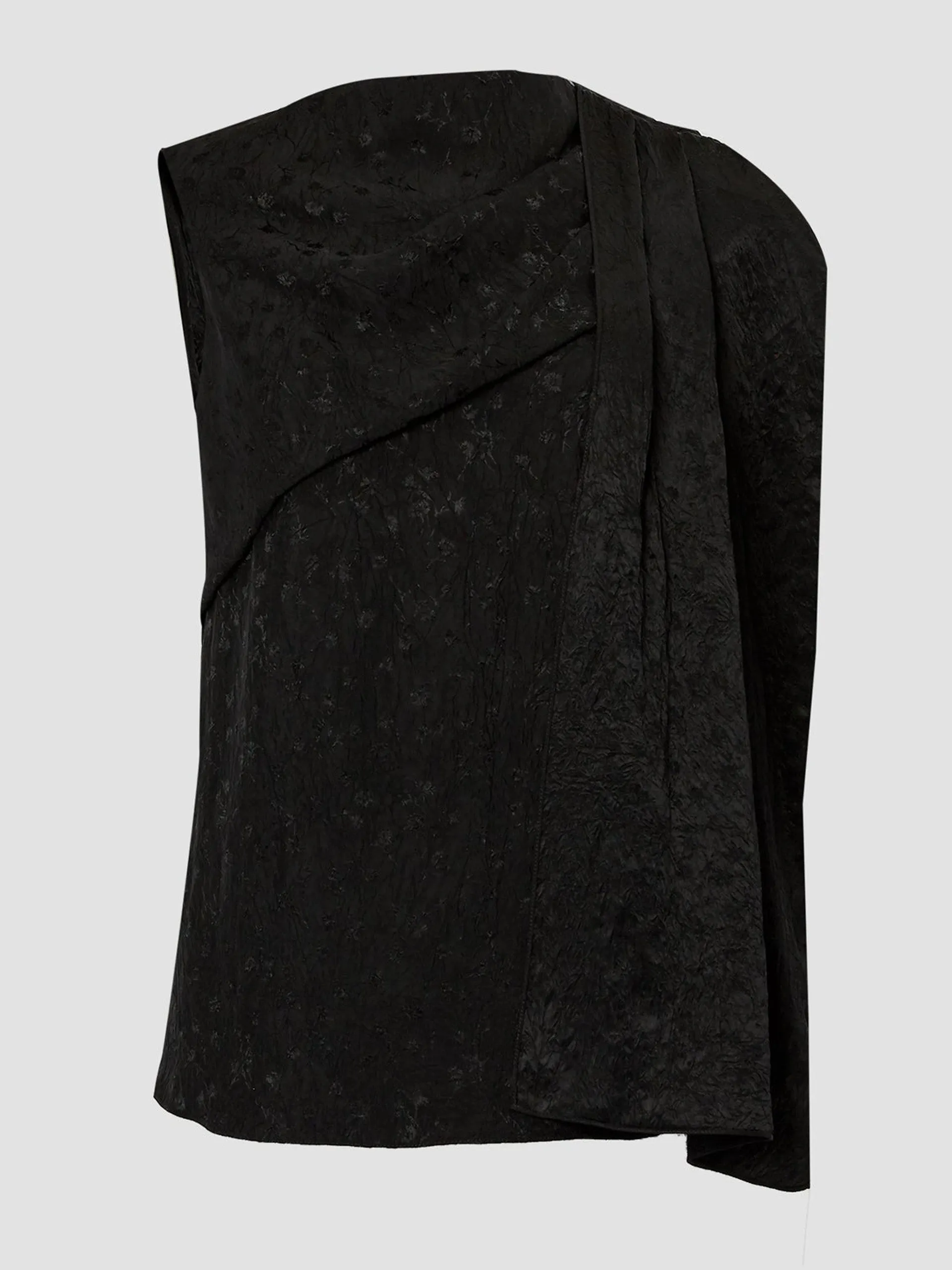 Asymmetric drape blouse
