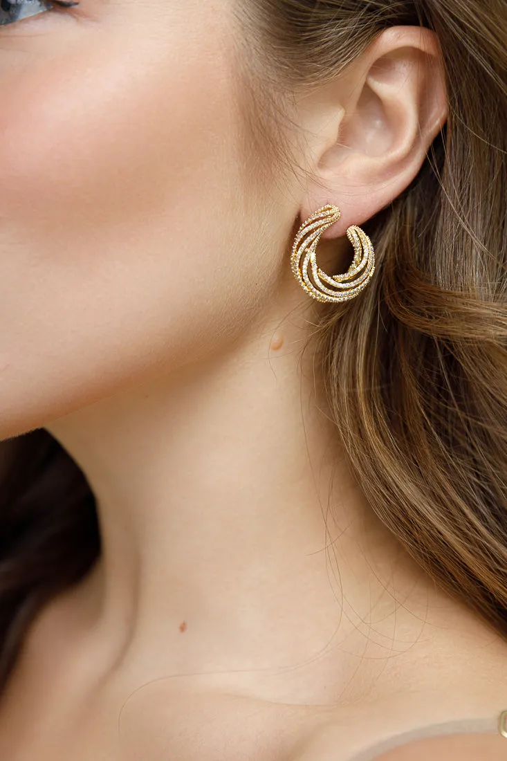CURLED STATEMENT EARRINGS