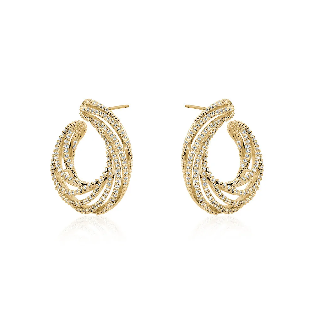 CURLED STATEMENT EARRINGS