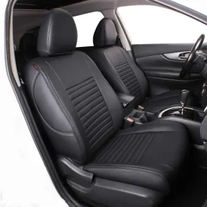 Custom Fit Full Set Car Seat Covers for Select Nissan QASHIQAI 2014 2015 2016 2017 2018 2019 - Leatherette New