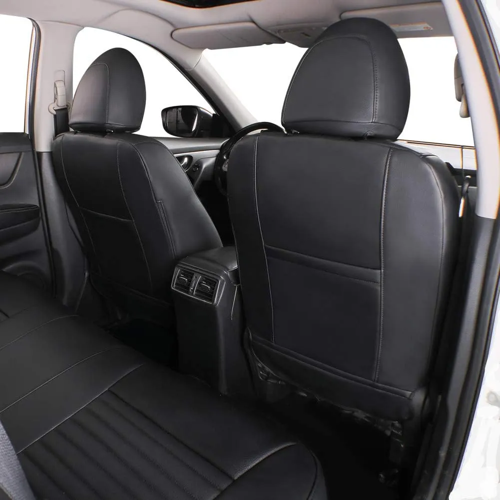 Custom Fit Full Set Car Seat Covers for Select Nissan QASHIQAI 2014 2015 2016 2017 2018 2019 - Leatherette New