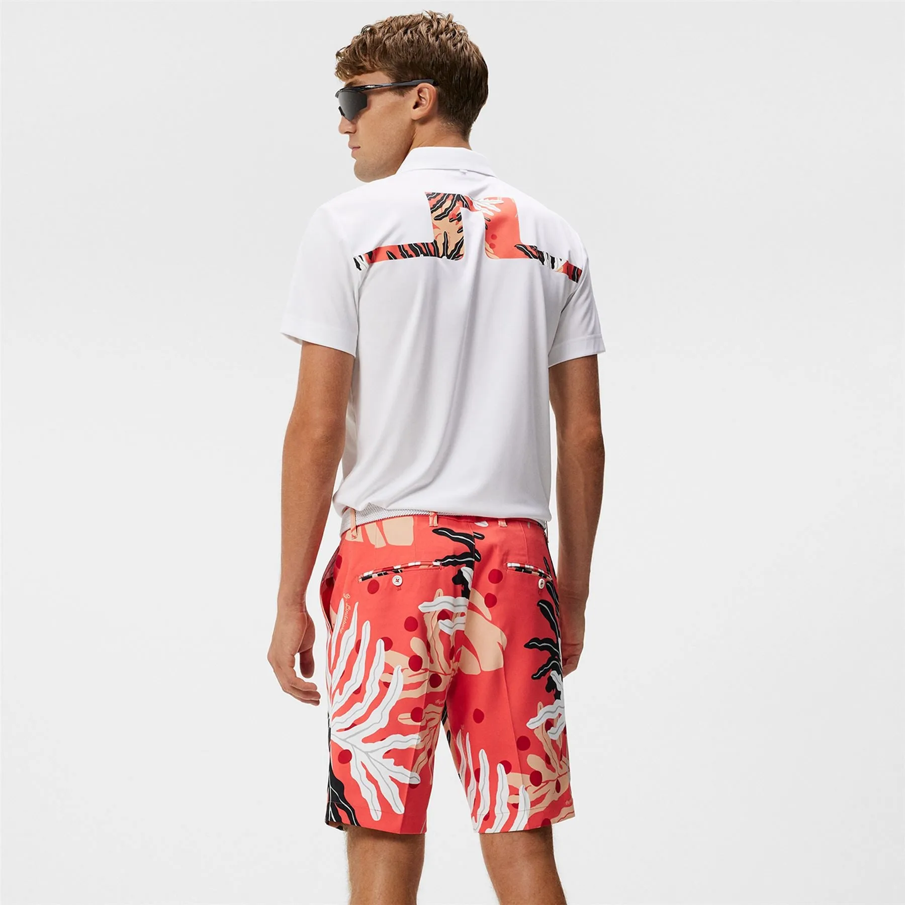 Eloy Print Shorts Paradise Monstera Coral - W23