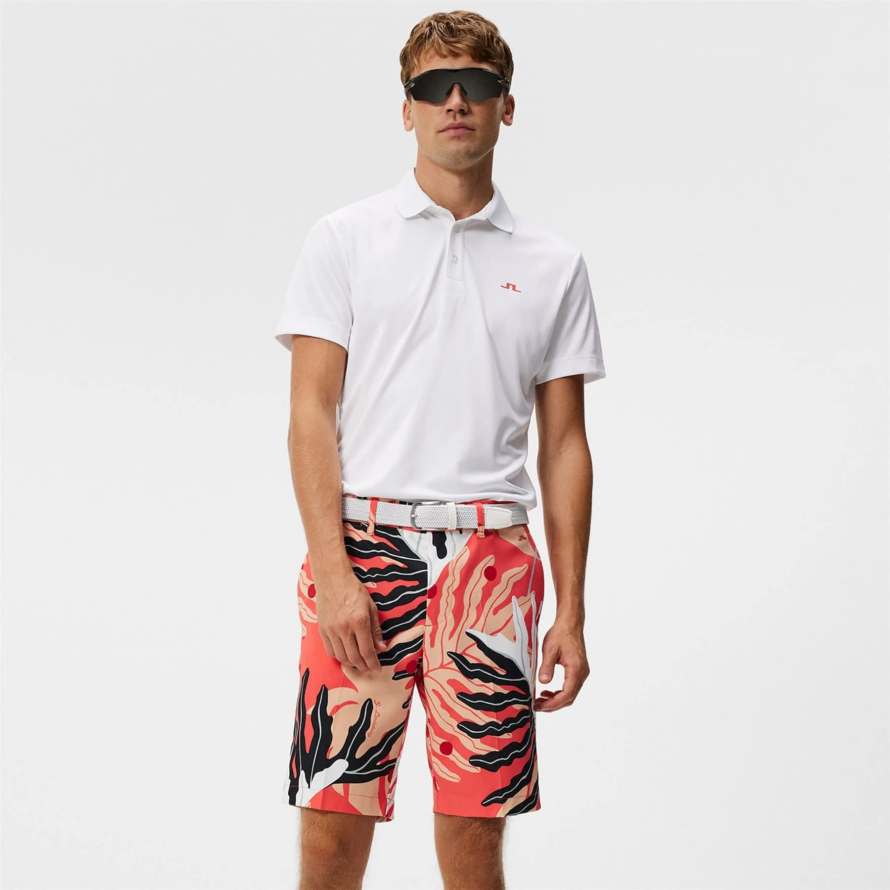 Eloy Print Shorts Paradise Monstera Coral - W23