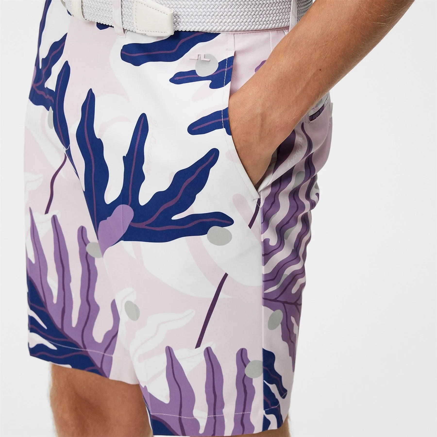 Eloy Print Shorts Paradise Monstera Pink - W23