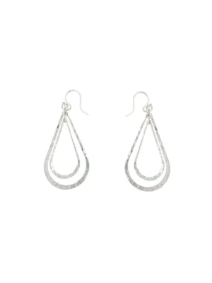 Hammered Teardrop Statement Earrings