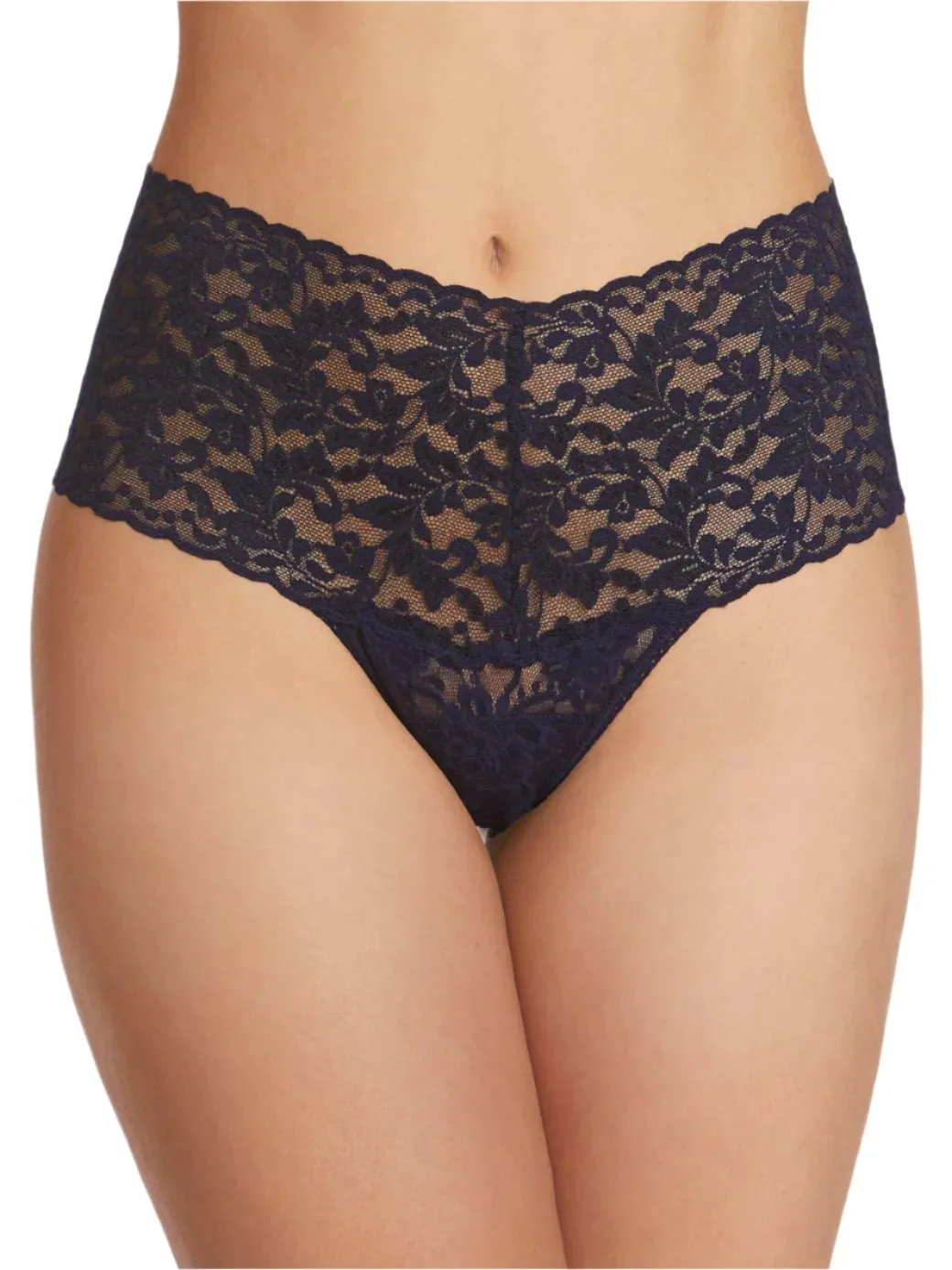 Hanky Panky Blue Lace Retro Thong