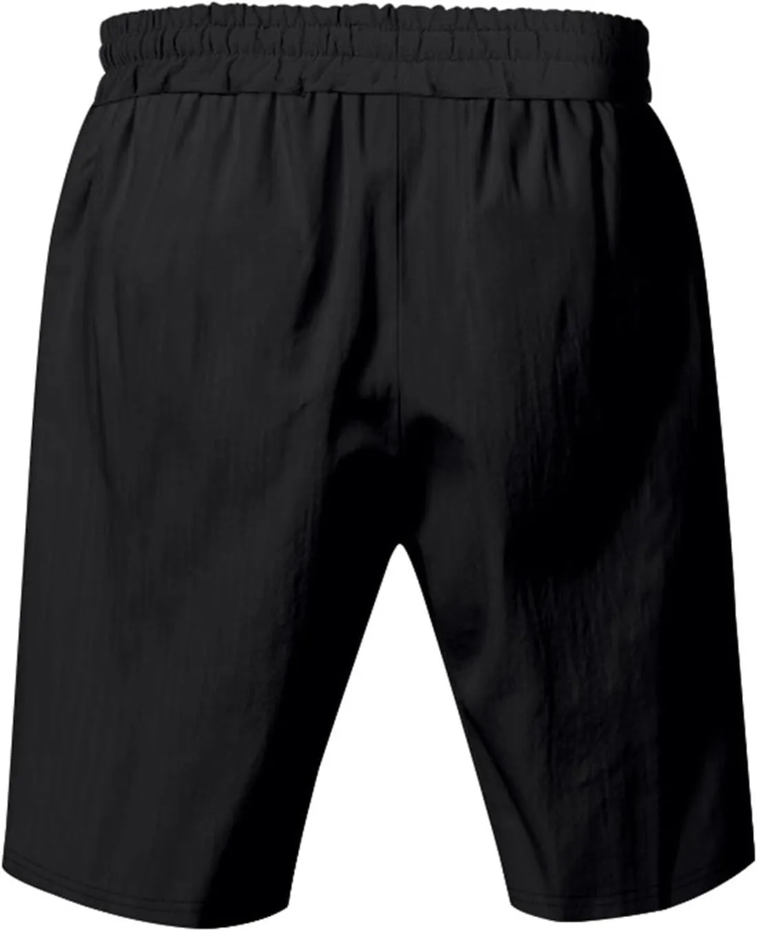 Linen Shorts for Men Summer Casual Drawstring Elastic Waist Shorts Relaxed Fit Vacation Beach Short Pants