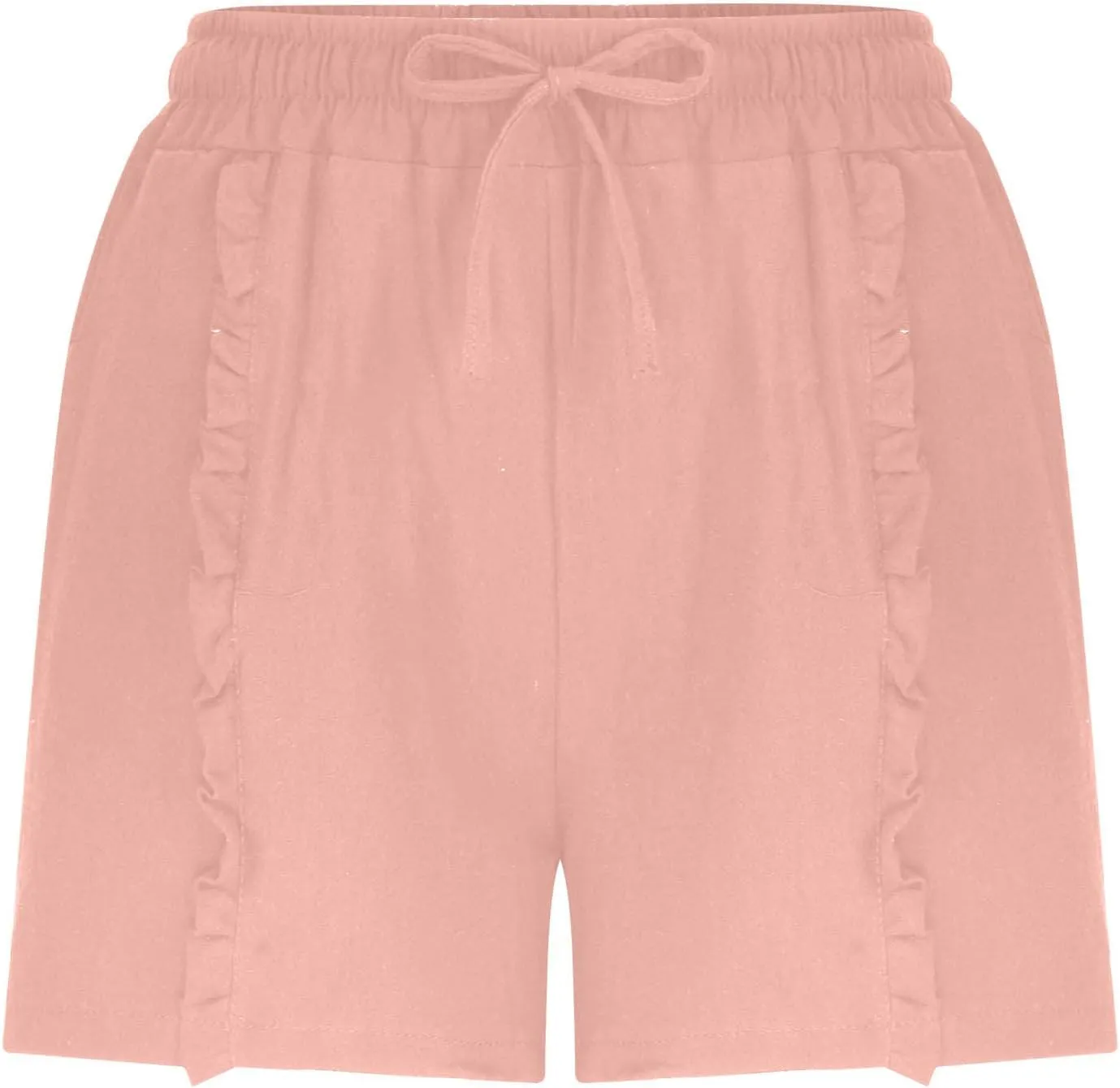 Linen Shorts for Women Casual Wide Leg Short Pants Summer Drawstring Beach Trouser High Waisted Lounge Pant