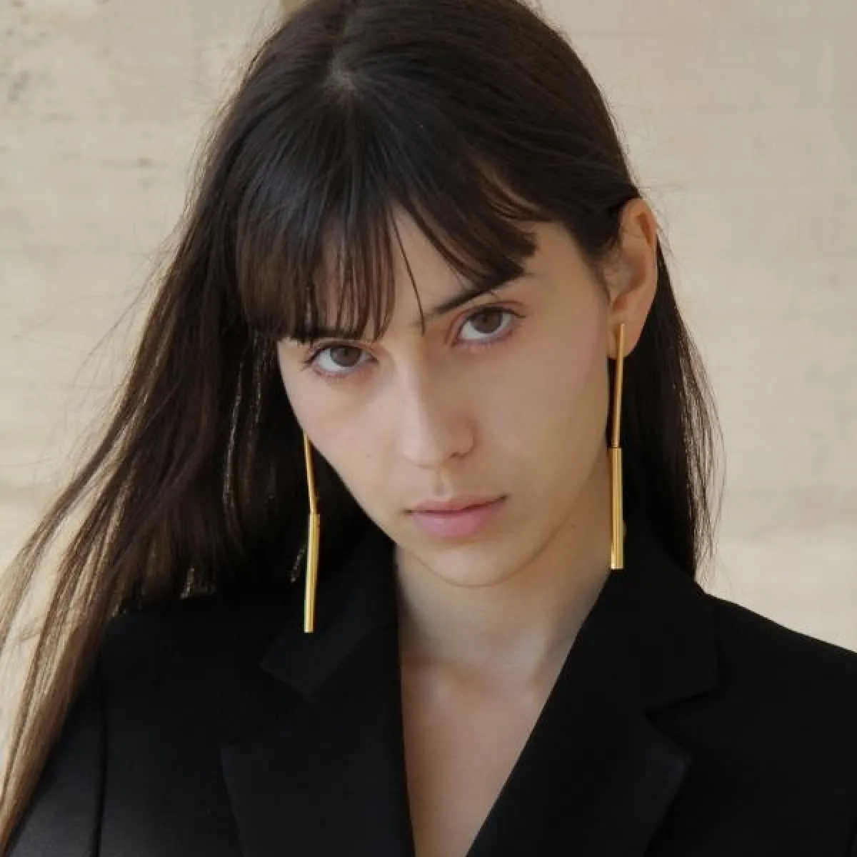 Long Senzill Line Statement Earrings