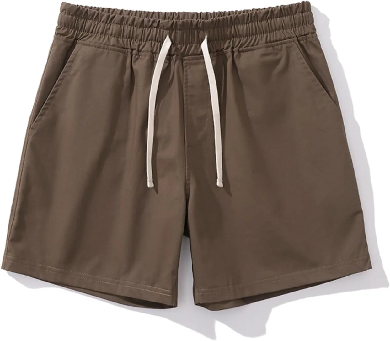 Men Shorts Slim Fit Flat Front Stretch Casual Short Shorts Outdoor Athletic Workout Running Comfy Activewear Pants