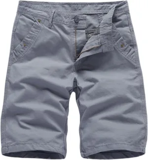 Men's Casual Shorts - Drawstring Summer Beach Stretch Twill Chino Golf Shorts Pockets