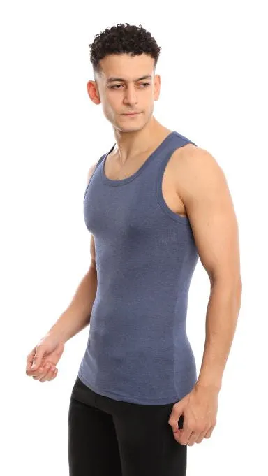 MEN’S H. BLUE A-TANK UNDERSHIRT - 5 PK