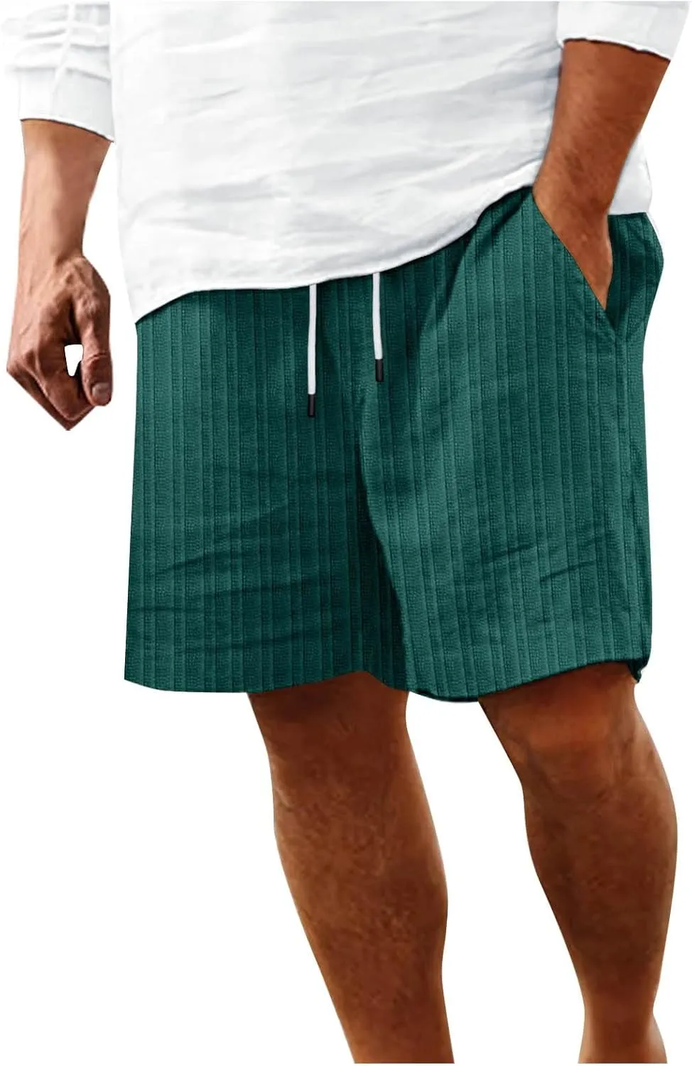 Mens Summer Shorts Slim-Fit Elastic Beach Shorts Gym Basketball Lightweight Classic Regular Activewear Pants