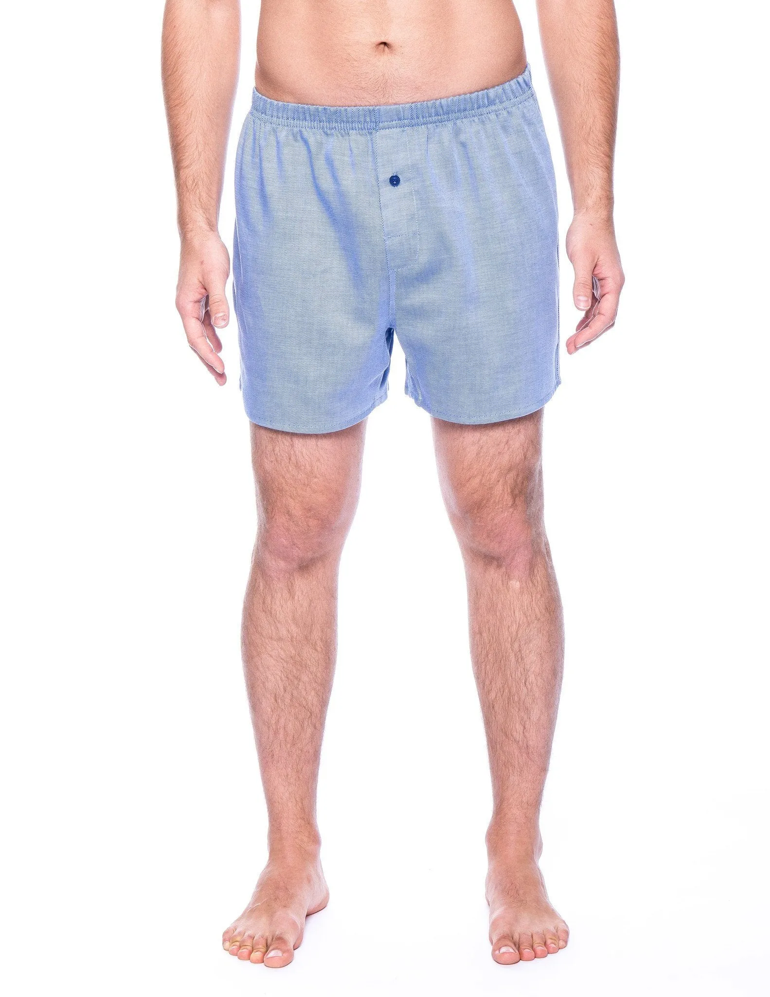Men's Woven Cotton Boxers - 2 Pack - Set 4 - Solid Blues Pack