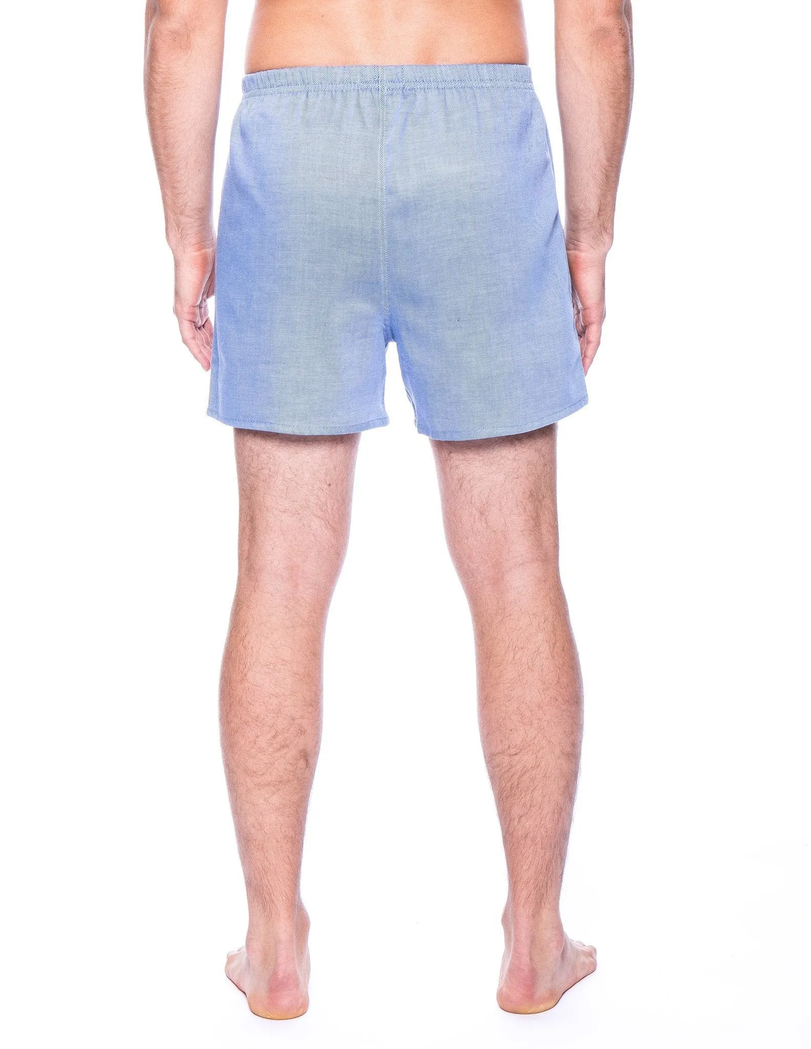 Men's Woven Cotton Boxers - 2 Pack - Set 4 - Solid Blues Pack