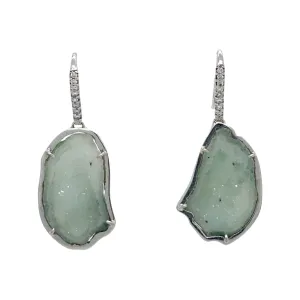 Mint Geode Drop Earrings