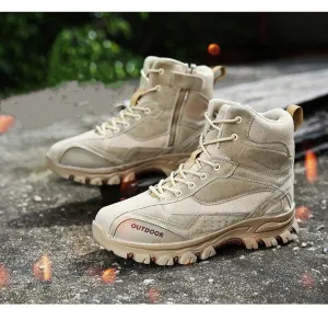 Mountaineering Work Shoes High-Top Lace-Up Mid-Tube Martin Boots