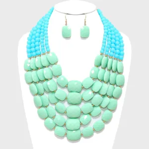 Multi-Strand Pebble Necklace