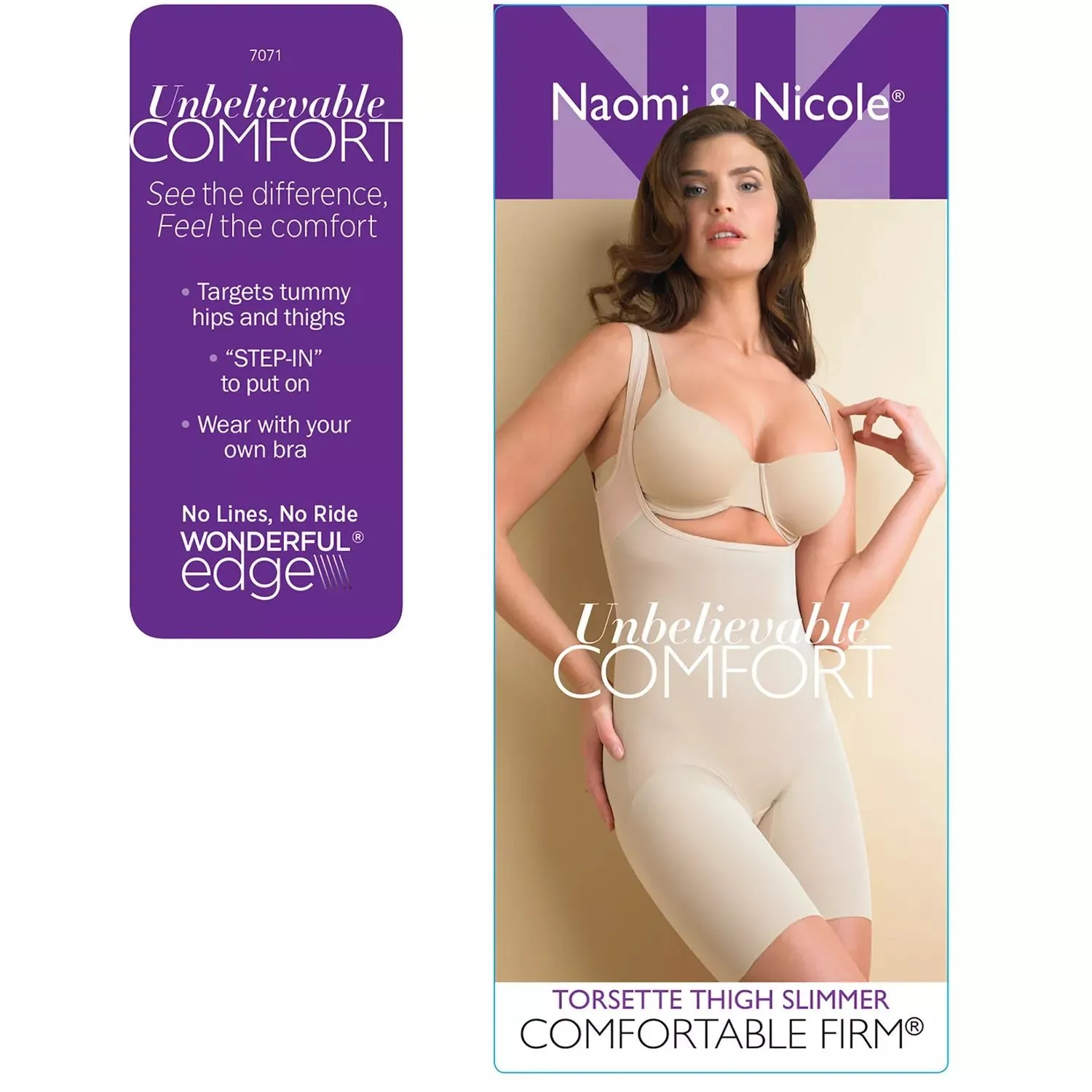 Naomi & Nicole Shapewear Incredible comfort Torsette bodysuit for slimming hips 7071 Naomi & Nicole