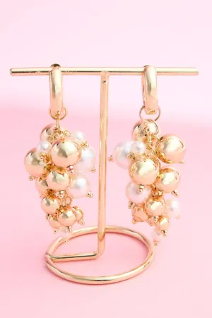 Pearl Cluster Statement Earring