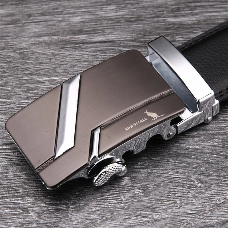 Quality Cowskin Genuine Luxury Leather Men's Belts (Metal Automatic Buckle)