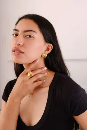 Quilted Heart Statement Earrings