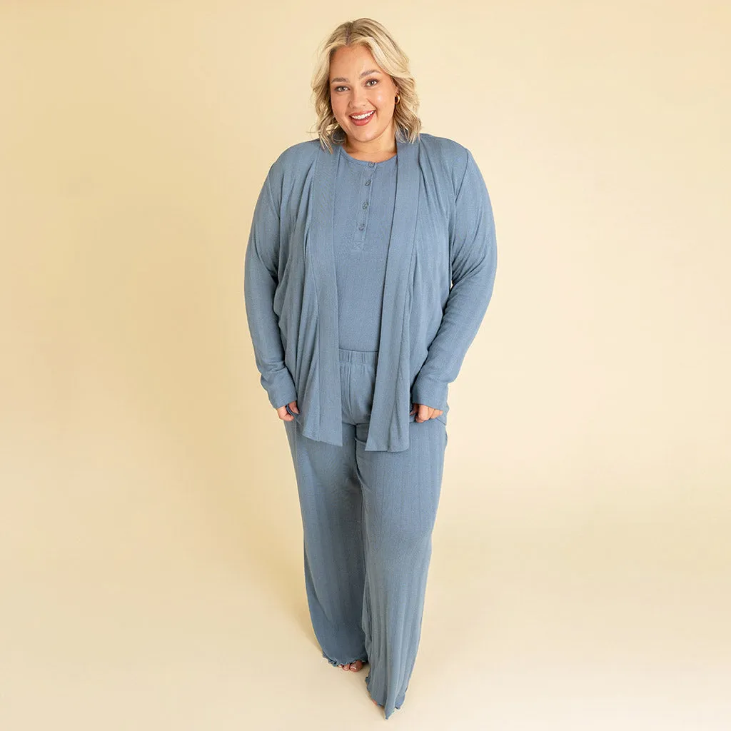 Slate Women's Pointelle Fly Away Cardigan