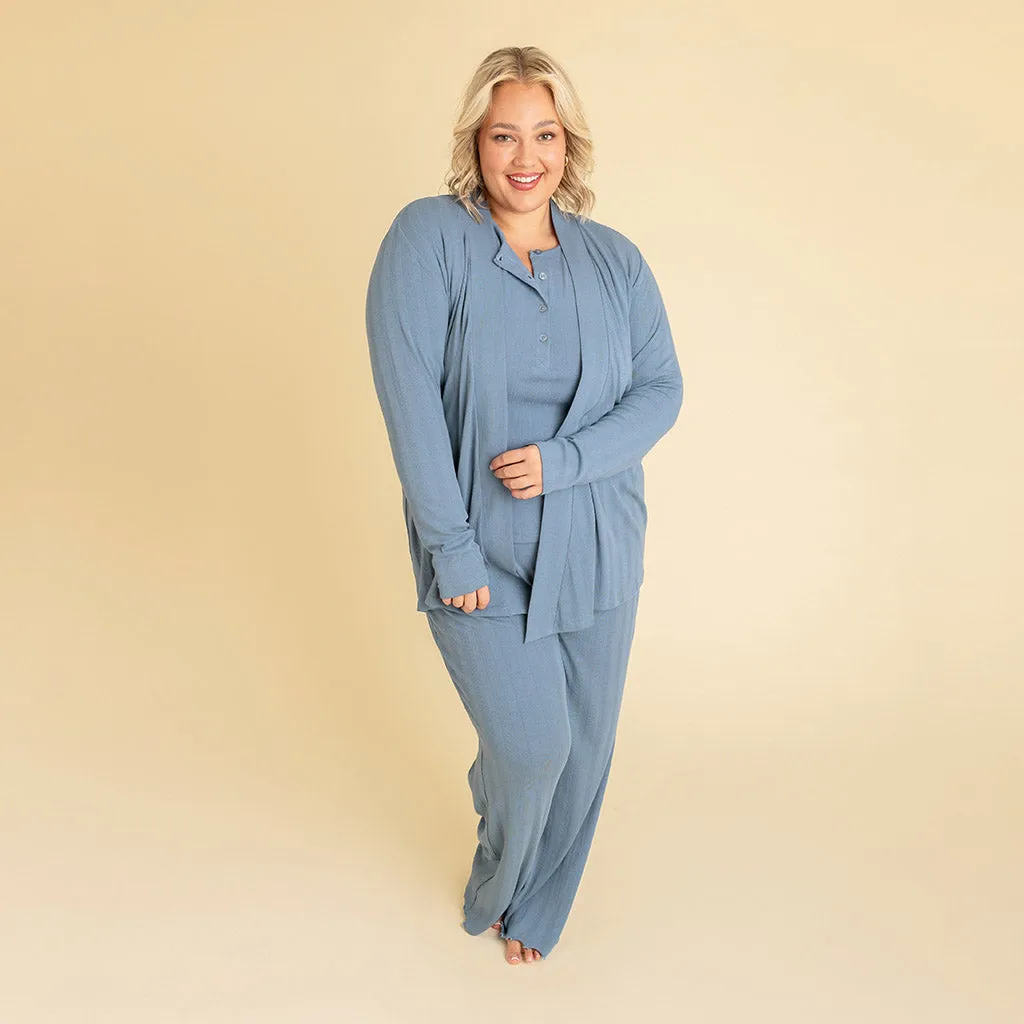 Slate Women's Pointelle Fly Away Cardigan