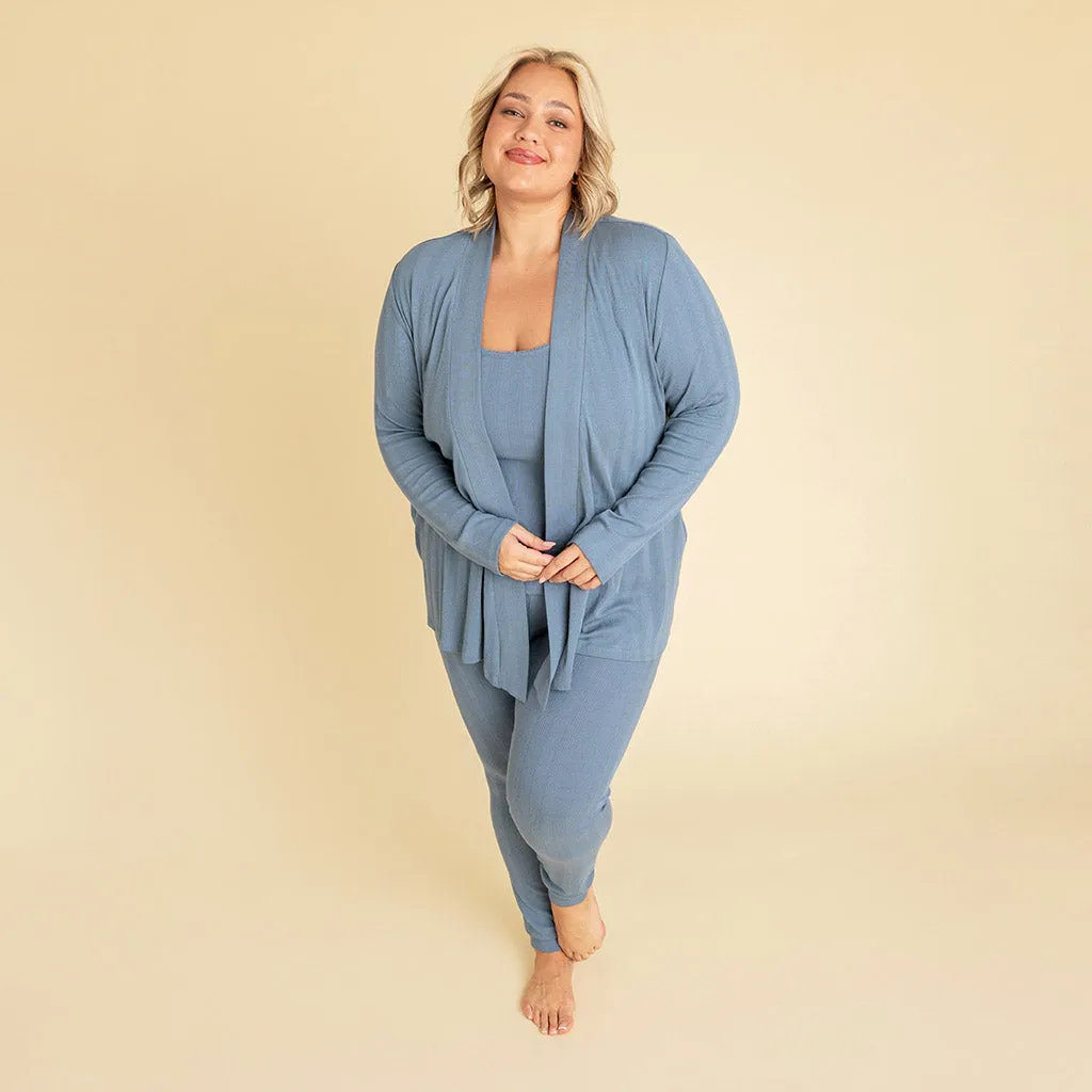 Slate Women's Pointelle Fly Away Cardigan