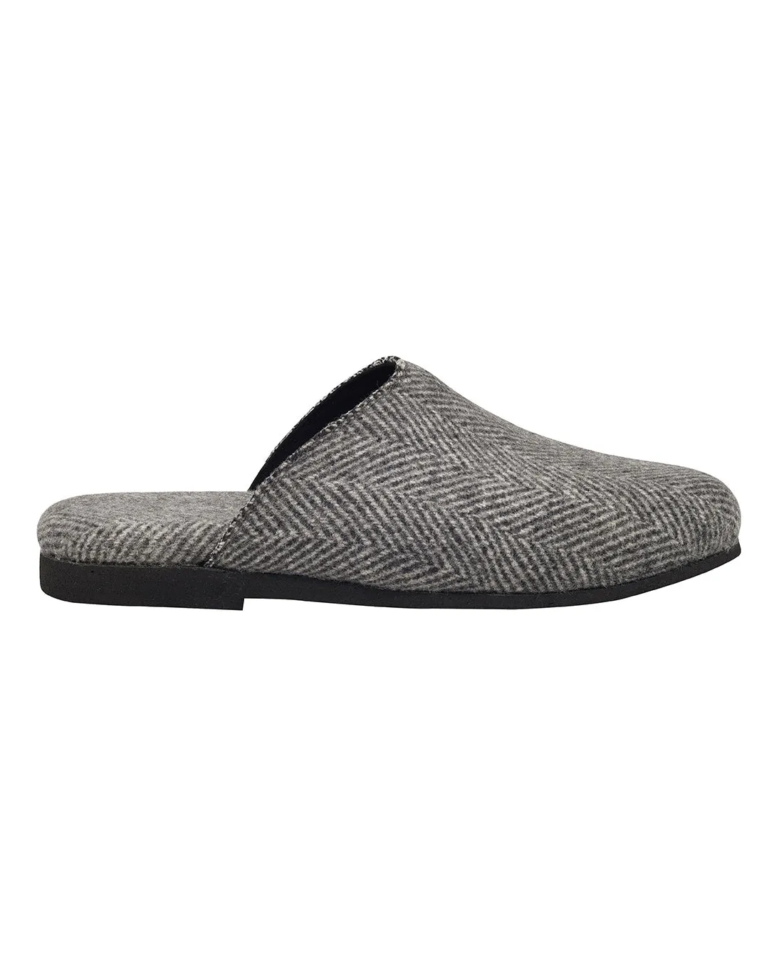 Suede-Cashmere Slippers Grey