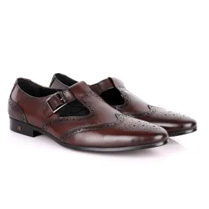 Thom Browne Simplified coffee Leather Shoe