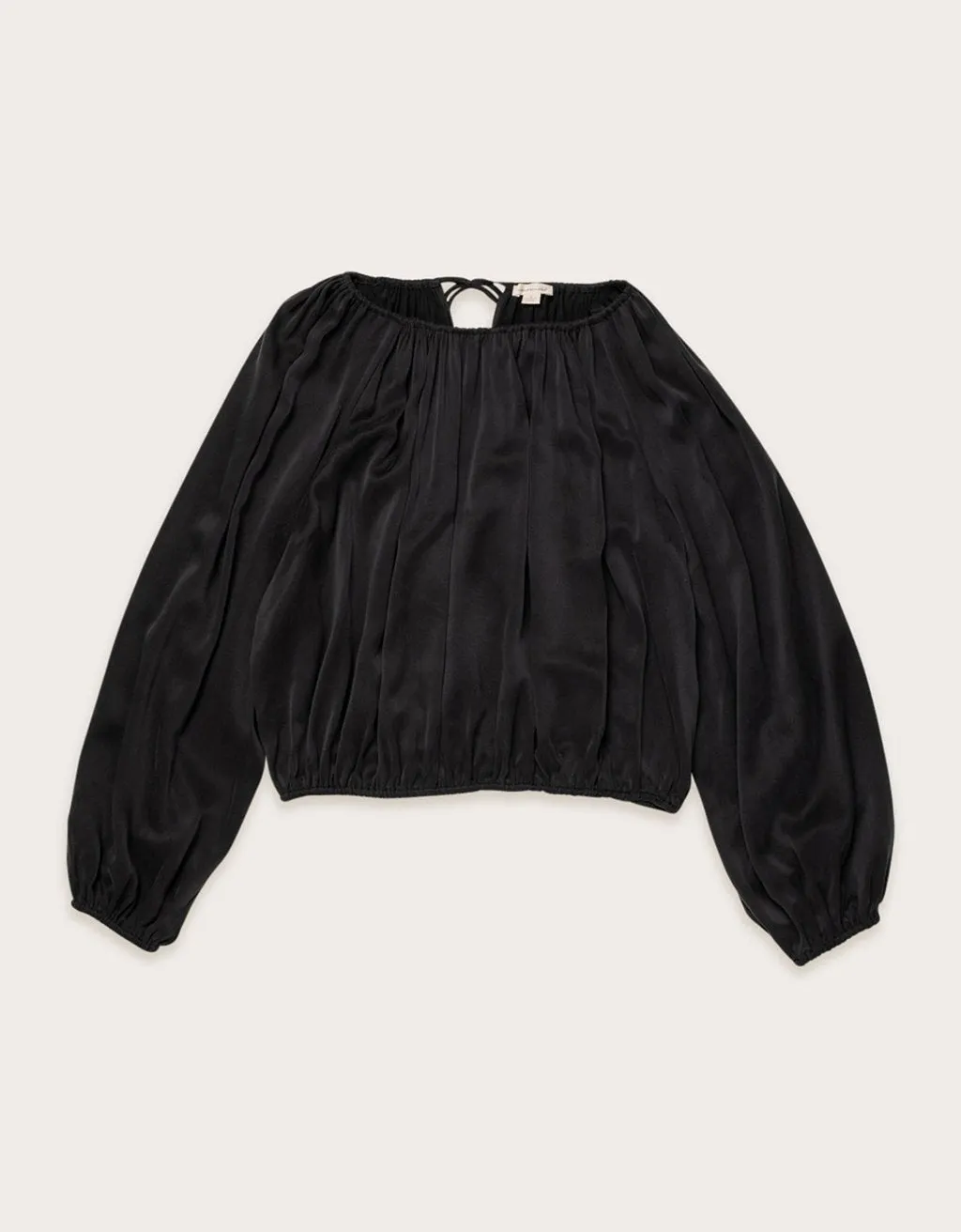 unsubscribed silk charmeuse balloon blouse