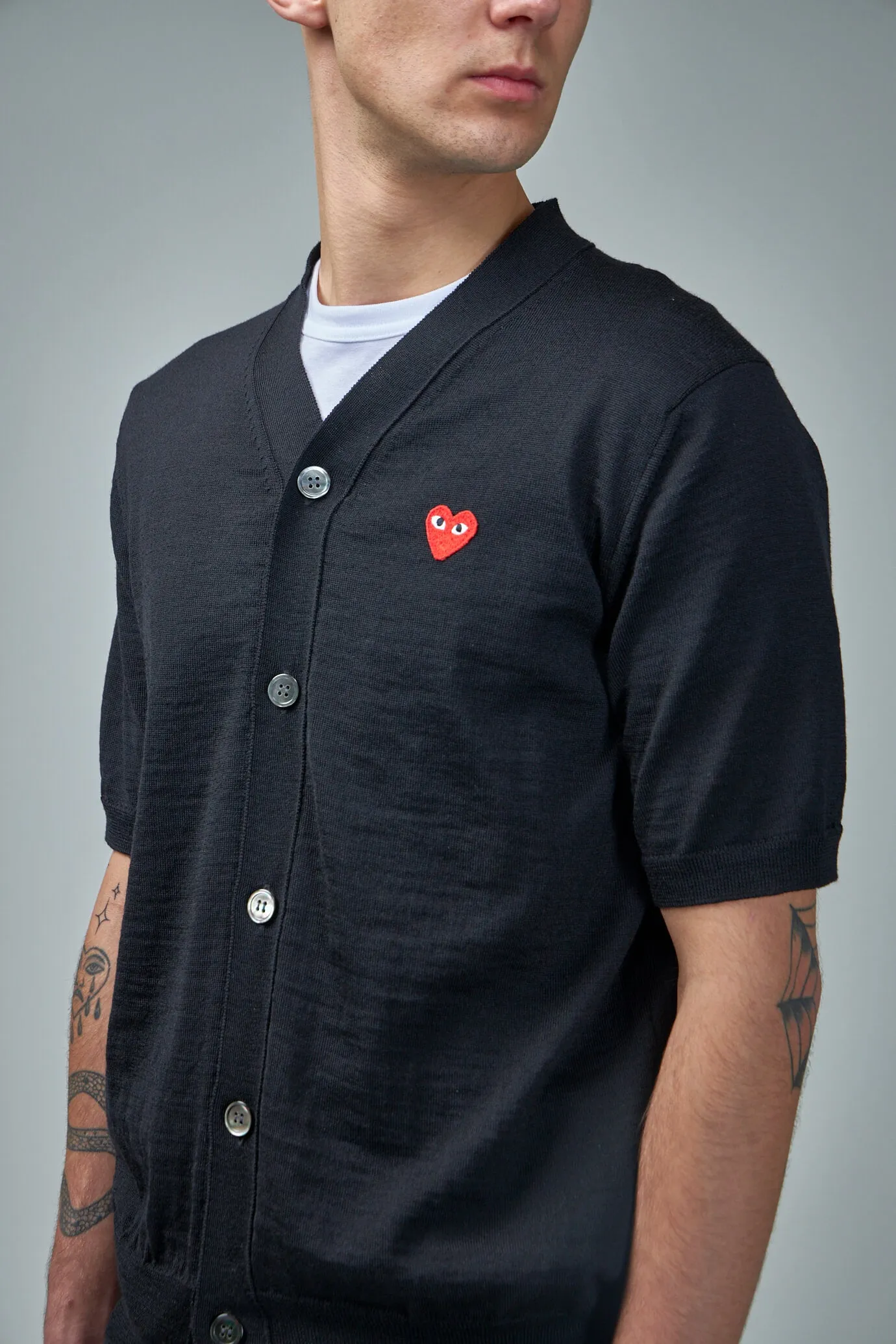 V-Neck Short Sleeve Cardigan
