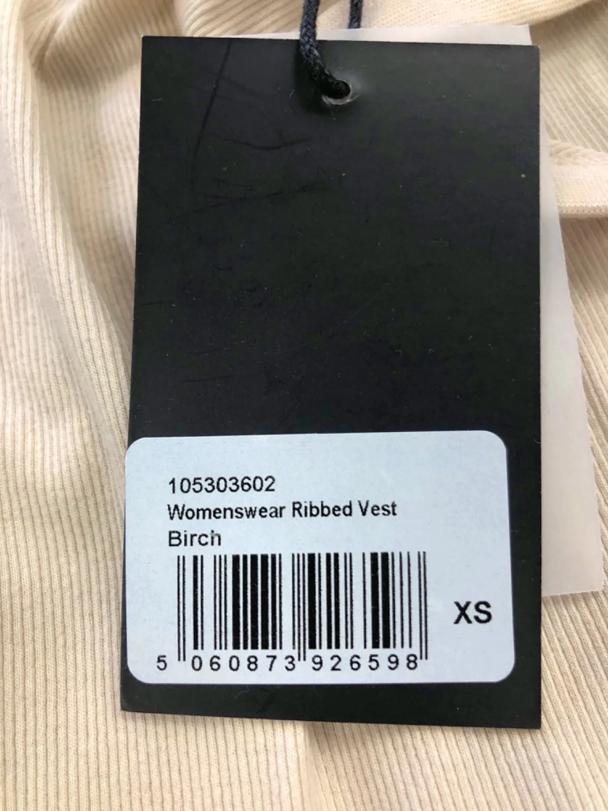 Wat. The Brand Birch Womenswear Ribbed Vest XS