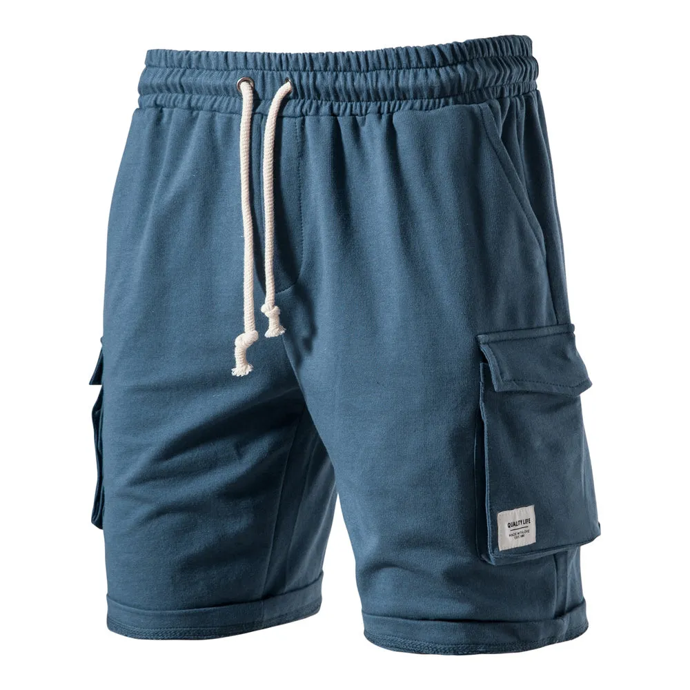 West Louis Men's Casual Cotton Side Pockets Shorts