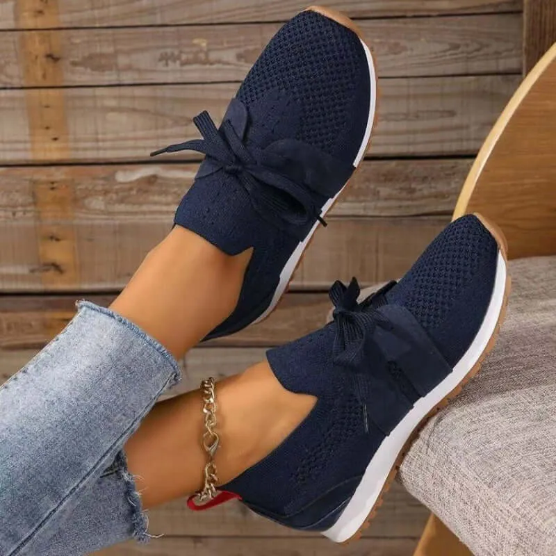 Women's Casual Lace-Up Sneakers: Comfortable & Breathable