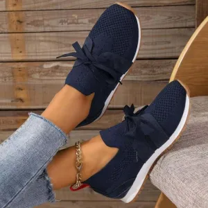 Women's Casual Lace-Up Sneakers: Comfortable & Breathable