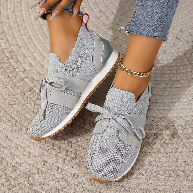 Women's Casual Lace-Up Sneakers: Comfortable & Breathable