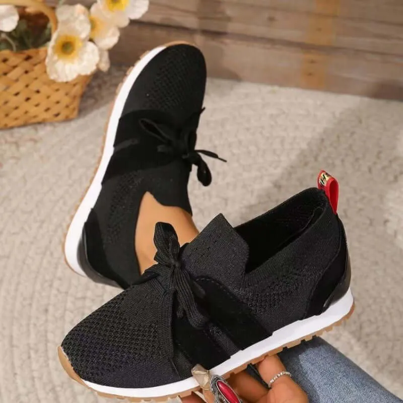 Women's Casual Lace-Up Sneakers: Comfortable & Breathable
