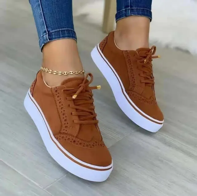 Women's Casual Lace-Up Sneakers
